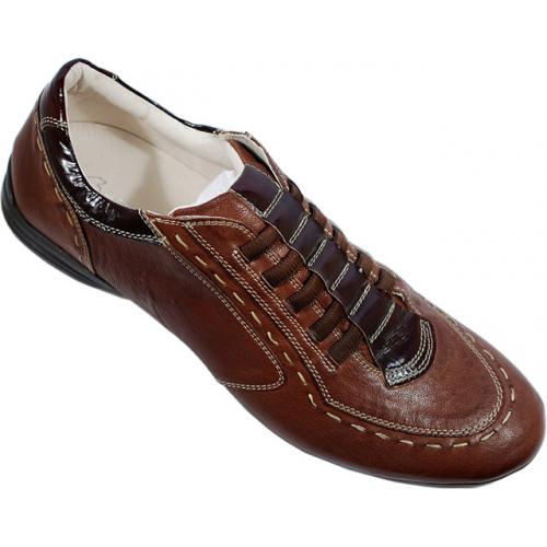 Bacco Bucci "Barney" 6187-42 Brown Genuine Leather Sport Shoes